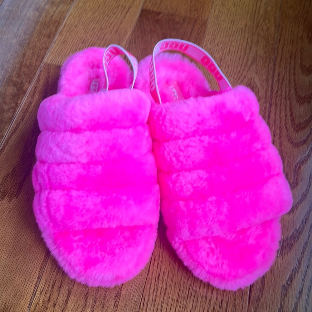 New hot pink UGG slippers